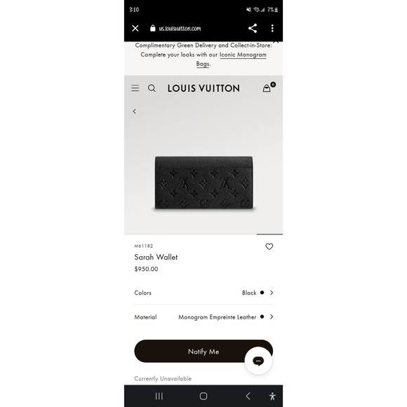 Authentic Louis Vuitton Sarah wallet - Picture 12 of 12